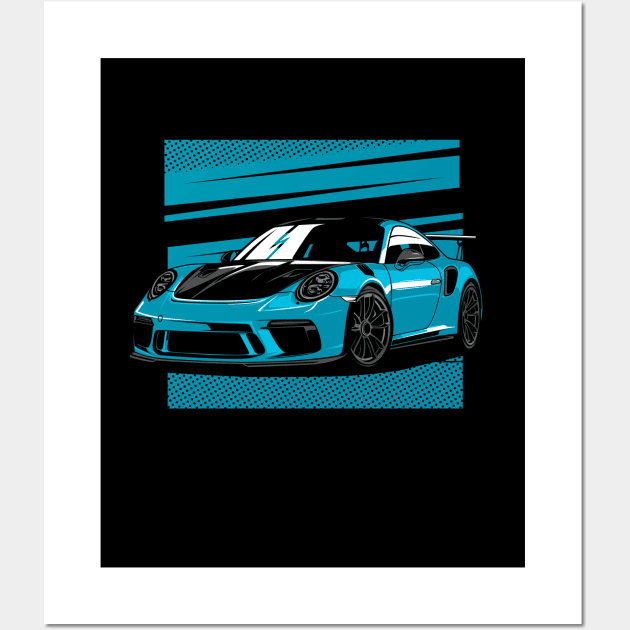 GT3 RS Racecar Motorsport 911 991 Car Wall Art by Automotive Apparel & Accessoires